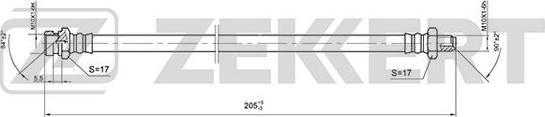 Zekkert BS-9404 - Тормозной шланг autospares.lv