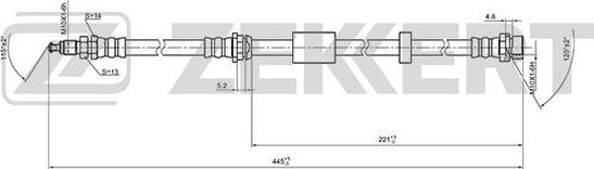 Zekkert BS-9405 - Тормозной шланг autospares.lv