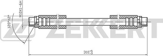 Zekkert BS-9400 - Тормозной шланг autospares.lv