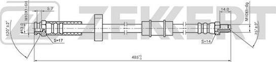 Zekkert BS-9403 - Тормозной шланг autospares.lv