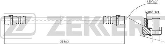 Zekkert BS-9410 - Тормозной шланг autospares.lv