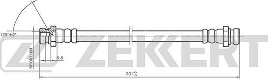 Zekkert BS-9411 - Тормозной шланг autospares.lv