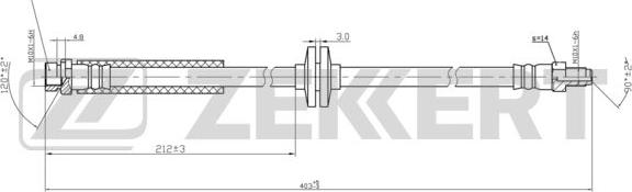 Zekkert BS-9436 - Тормозной шланг autospares.lv