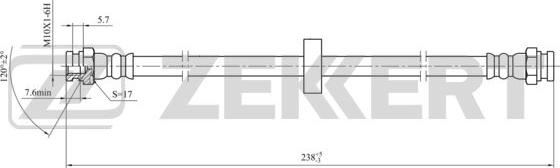 Zekkert BS-9433 - Тормозной шланг autospares.lv