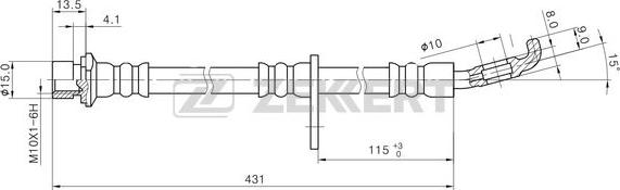 Zekkert BS-9479 - Тормозной шланг autospares.lv