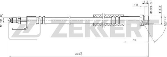 Zekkert BS-9478 - Тормозной шланг autospares.lv