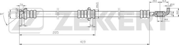 Zekkert BS-9519 - Тормозной шланг autospares.lv