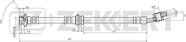 Zekkert BS-9514 - Тормозной шланг autospares.lv