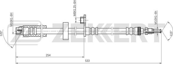 Zekkert BS-9510 - Тормозной шланг autospares.lv