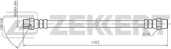 Zekkert BS-9048 - Тормозной шланг autospares.lv