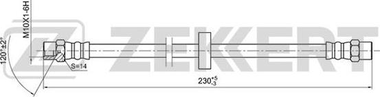 Zekkert BS-9047 - Тормозной шланг autospares.lv