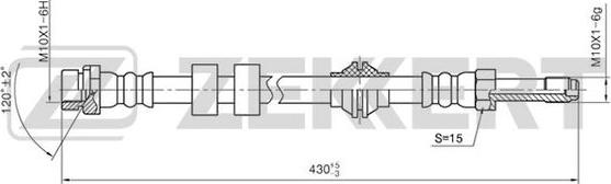 Zekkert BS-9055 - Тормозной шланг autospares.lv