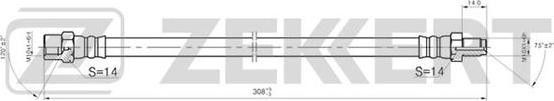 Zekkert BS-9005 - Тормозной шланг autospares.lv