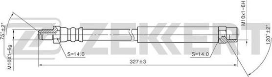 Zekkert BS-9002 - Тормозной шланг autospares.lv