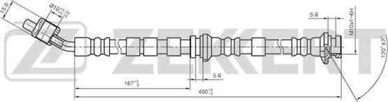 Zekkert BS-9034 - Тормозной шланг autospares.lv