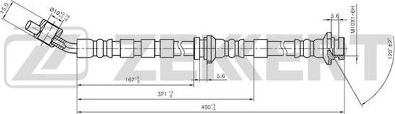 Zekkert BS-9033 - Тормозной шланг autospares.lv