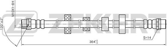 Zekkert BS-9074 - Тормозной шланг autospares.lv