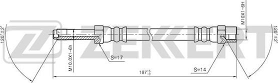 Zekkert BS-9199 - Тормозной шланг autospares.lv