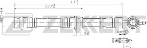 Zekkert BS-9143 - Тормозной шланг autospares.lv