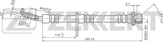 Zekkert BS-9142 - Тормозной шланг autospares.lv