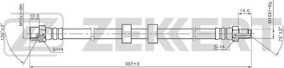 Zekkert BS-9109 - Тормозной шланг autospares.lv