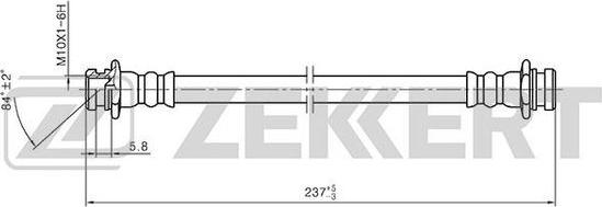 Zekkert BS-9394 - Тормозной шланг autospares.lv