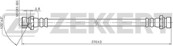 Zekkert BS-9342 - Тормозной шланг autospares.lv