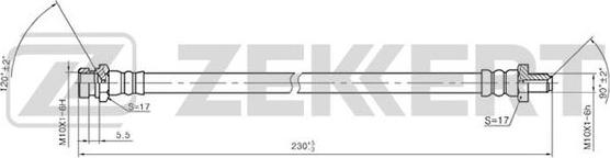 Zekkert BS-9369 - Тормозной шланг autospares.lv