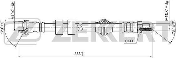 Zekkert BS-9386 - Тормозной шланг autospares.lv