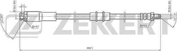 Zekkert BS-9387 - Тормозной шланг autospares.lv