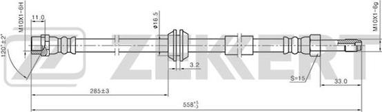 Zekkert BS-9339 - Тормозной шланг autospares.lv