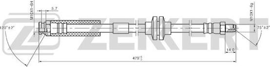 Zekkert BS-9249 - Тормозной шланг autospares.lv