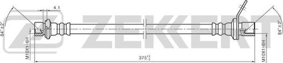 Zekkert BS-9261 - Тормозной шланг autospares.lv