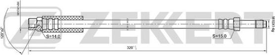 Zekkert BS-9209 - Тормозной шланг autospares.lv