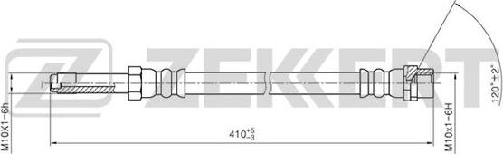 Zekkert BS-9201 - Тормозной шланг autospares.lv