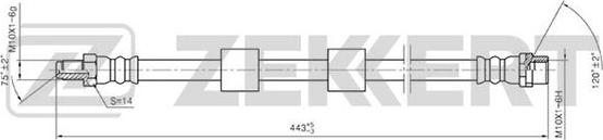 Zekkert BS-9208 - Тормозной шланг autospares.lv