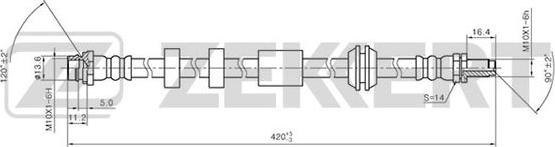 Zekkert BS-9211 - Тормозной шланг autospares.lv