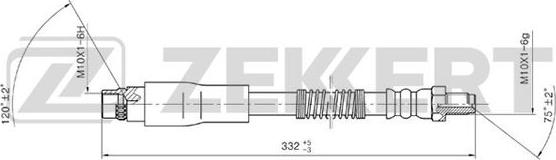 Zekkert BS-9286 - Тормозной шланг autospares.lv