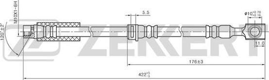 Zekkert BS-9281 - Тормозной шланг autospares.lv