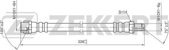 Zekkert BS-9283 - Тормозной шланг autospares.lv