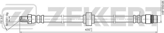 Zekkert BS-9225 - Тормозной шланг autospares.lv