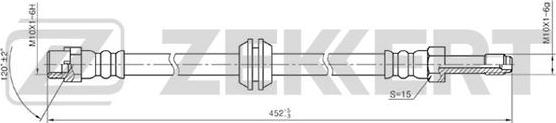 Zekkert BS-9279 - Тормозной шланг autospares.lv