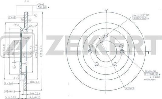 Zekkert BS-5996 - Тормозной диск autospares.lv