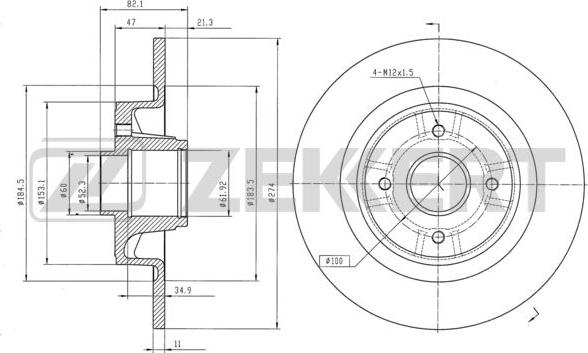 Zekkert BS-5990 - Тормозной диск autospares.lv