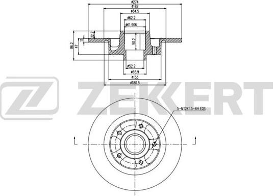 Zekkert BS-5998BZ - Тормозной диск autospares.lv