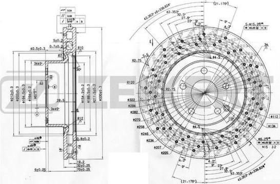 Zekkert BS-5952 - Тормозной диск autospares.lv