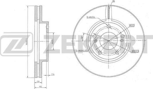 Zekkert BS-5960 - Тормозной диск autospares.lv