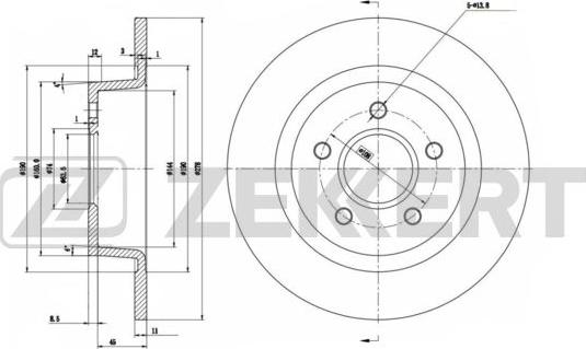 Zekkert BS-5963 - Тормозной диск autospares.lv