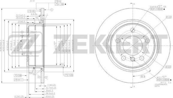 Zekkert BS-5910 - Тормозной диск autospares.lv