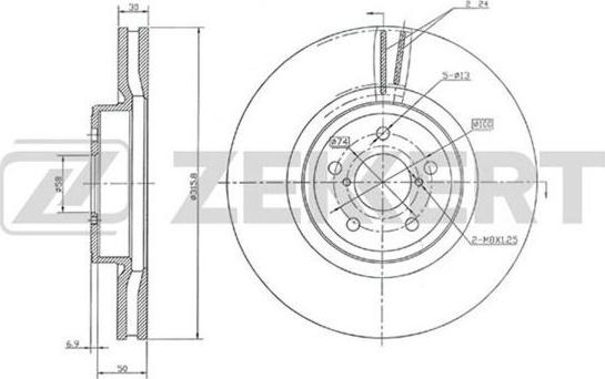 Zekkert BS-5911 - Тормозной диск autospares.lv